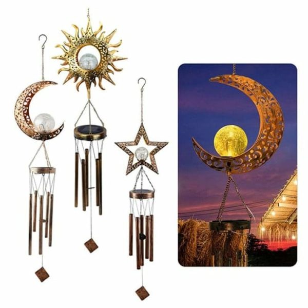 Wind Chimes & Hanging Decorations |   Led Solar Wind Chimes Outdoor Hanging Solar Wind Chimes Warm White Night Light Waterproof Cute Wind Chimes & Hanging Decorations Wind Chimes & Hanging Decorations