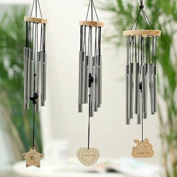 Wind Chimes & Hanging Decorations |   Living Room Decoration Diy Solid Wood Wind Chimes Multi Pipe Rabbit Multi-Tube Solid Chimes Wind Chimes & Hanging Decorations beige