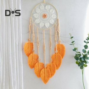 Wind Chimes & Hanging Decorations |   Long-Lasting Wall Art Pendant Bright Color Attractive Wall Hanging Bohemian Dream Catcher Decor Wind Chimes & Hanging Decorations black