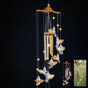 Wind Chimes & Hanging Decorations |   Love Angel Cupid Wind Chime Fahion Gift Home Tube Wind Chimes & Hanging Decorations golden