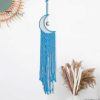 Wind Chimes & Hanging Decorations |   Nordic Style Moon Dream Catcher Pendant Wall Decor Long Tassel Hanging Ornament Teen Girls Room Decor Wind Chimes & Hanging Decorations blue