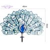 Wind Chimes & Hanging Decorations |   Peacock Garden Stake, Easy Installation, Hollow Metal, Yard Art Animal Statue, Lawn Outdoor Decoration Wind Chimes & Hanging Decorations blue