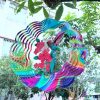 Wind Chimes & Hanging Decorations |   Rotating Wind Chime 12 Inch Stainless Steel 3D Flower Birds Design Vibrant Color With Hanging Hook Fade-Resistant Decoration Wind Chime Wind Chimes & Hanging Decorations multicolor