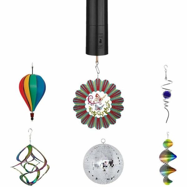 Wind Chimes & Hanging Decorations |   Sagit Hanging,Display,Motor,Rotating,Motor,For,Wind,Chimes,Decor,Battery,Operated Wind Chimes & Hanging Decorations black