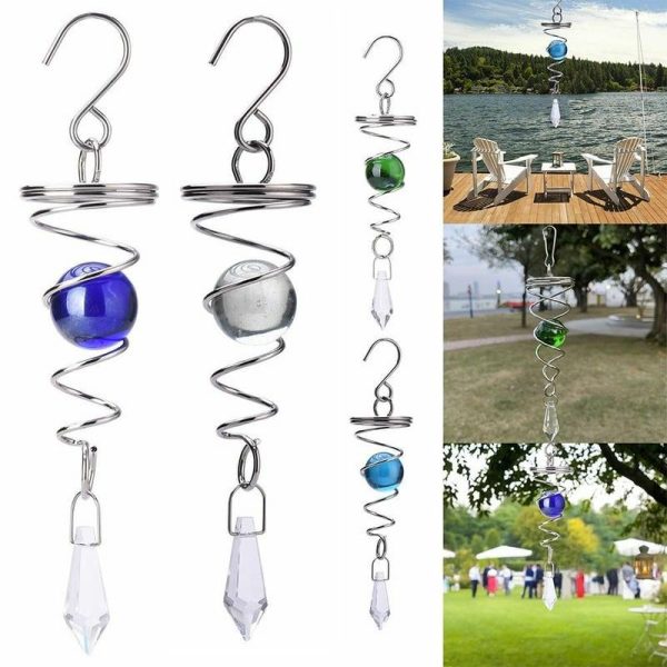 Wind Chimes & Hanging Decorations |   Stainless Steel Winds Chime Strong 1Pcs Crystal Ball Wind Chimes & Hanging Decorations blue