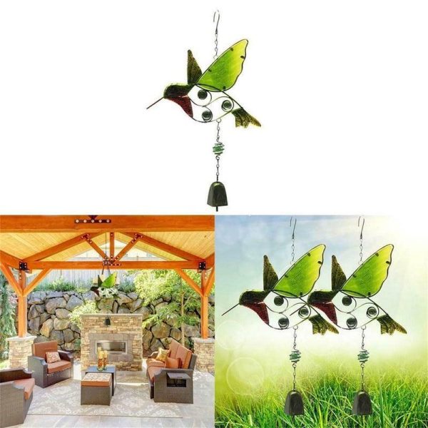 Wind Chimes & Hanging Decorations |   Suncatcher Painted Hummingbird Rust-Proof Metal Wind Chime Hanging Decoration Wind Chimes & Hanging Decorations multicolor