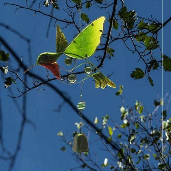 Wind Chimes & Hanging Decorations |   Suncatcher Painted Hummingbird Rust-Proof Metal Wind Chime Hanging Decoration Wind Chimes & Hanging Decorations multicolor