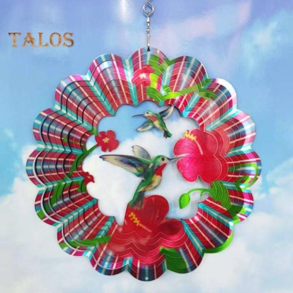 Wind Chimes & Hanging Decorations |   Tdstore 12 Inch Metal Sheet Wind Chime Outdoor Garden Spinner Pendant Landscaping Decor Wind Chimes & Hanging Decorations as the picture