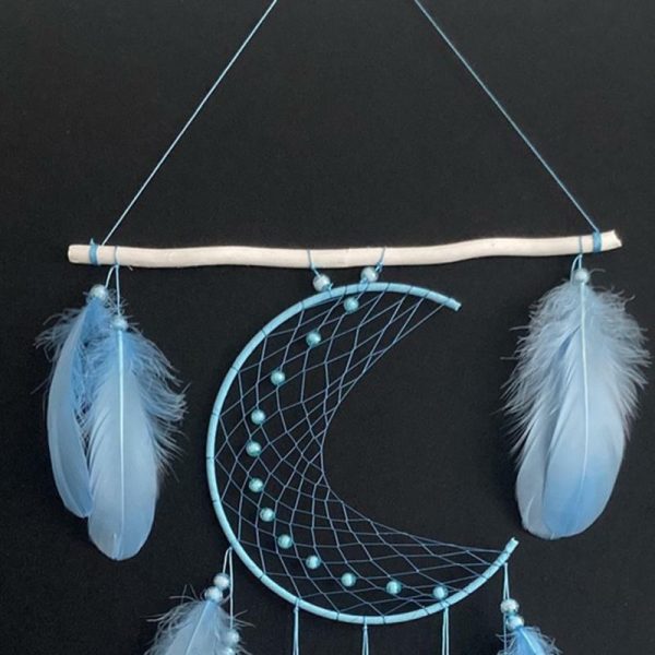 Wind Chimes & Hanging Decorations |   Wall Hanging Dream Catchers With Natural Feathers Wood Stick Wind Chimes Home Craft For Wall Hanging Wind Chimes & Hanging Decorations light green