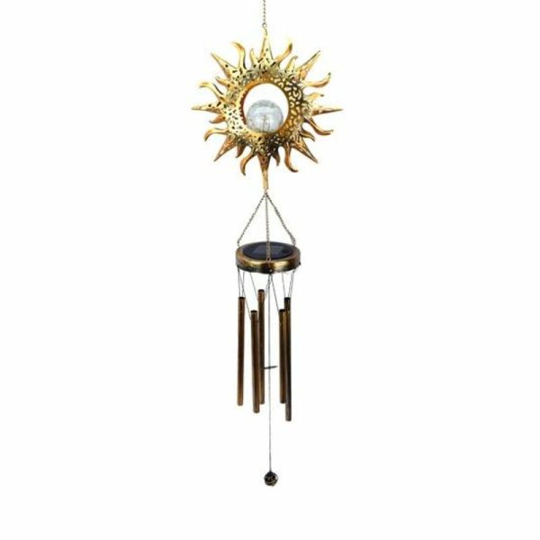 Wind Chimes & Hanging Decorations |   Wind Chime Lamp Iron Hollow Exquisite Outdoor Landscape Wrought Star Moon Sun Solar Wind Bell Light For Wind Chimes & Hanging Decorations Wind Chimes & Hanging Decorations