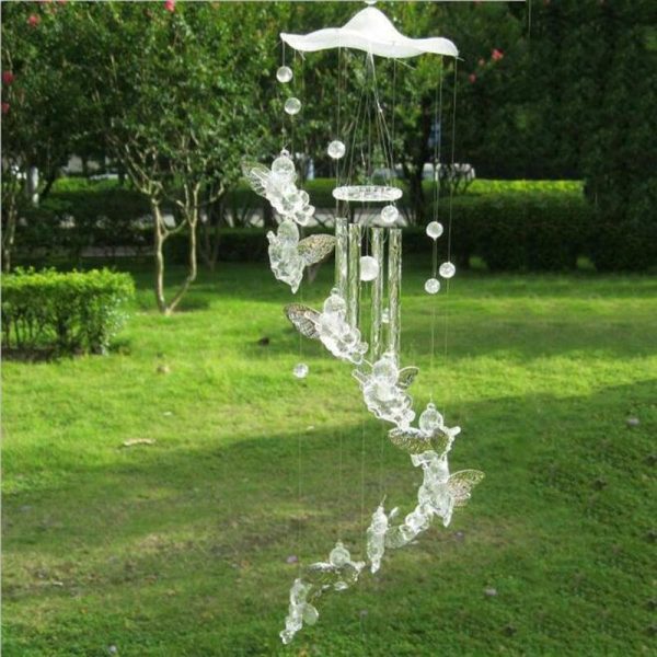 Wind Chimes & Hanging Decorations |   Wind Chime Love Angel Cupid Wind Chime Tube Hanging Ornament House Warm Gift Home Decor – The Sound Of Healing Wind Chimes & Hanging Decorations as the picture