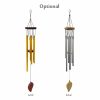 Wind Chimes & Hanging Decorations |   Wind Chimes 6Pcs Aluminum Tubes Chimes Simple European Style Windbells Melodious Soothing Sound For Wind Chimes & Hanging Decorations gold