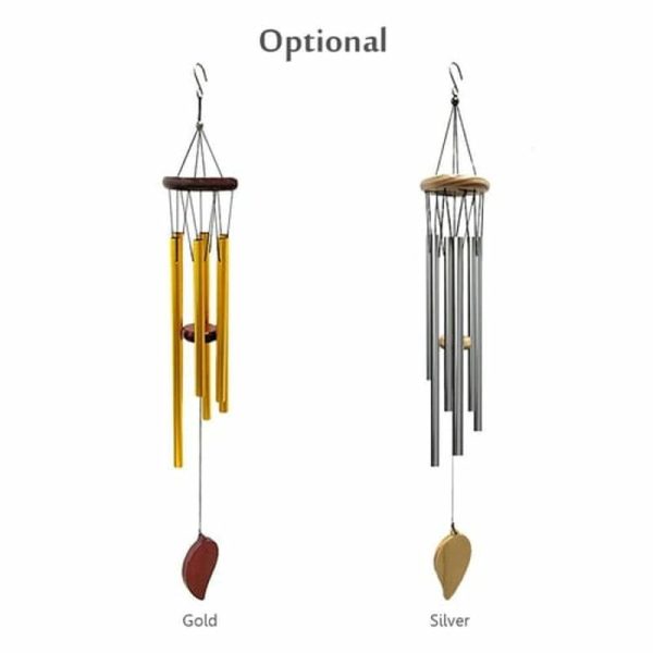 Wind Chimes & Hanging Decorations |   Wind Chimes 6Pcs Aluminum Tubes Chimes Simple European Style Windbells Melodious Soothing Sound For Wind Chimes & Hanging Decorations gold