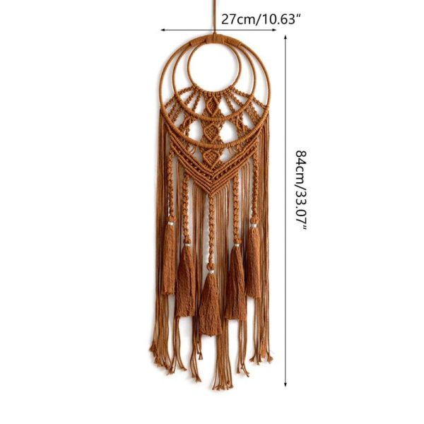 Wind Chimes & Hanging Decorations |   Woven Tassel Dream Catcher Artificial Decorative Pendant For Home Bedroom Room Decoration Charm Supplies Wind Chimes & Hanging Decorations black