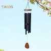 Wind Chimes & Hanging Decorations |   Hanging Wind Chime Eco-Friendly Decoration Lightweight Attractive Six Tubes Wind Chime Pendant Precious Souvenirs Wind Chimes & Hanging Decorations black