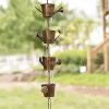 Wind Chimes & Hanging Decorations |   Metal Garden Rain Chain Decorative Long Lasting Steel Leaves Wind Chime Creative Hanging Rain Chain For Garden Outdoor Wind Chimes & Hanging Decorations Wind Chimes & Hanging Decorations