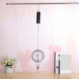 Wind Chimes & Hanging Decorations |   Wind Spinner Motor Battery Operated Heavy Duty Easy To Hang Multi-Purpose Wind Spinner Chimes Garden Decor Accessory Wind Chimes & Hanging Decorations black