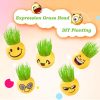 Vases |   1 Pcs Home Decor Grass Head Doll Diy Plant For Children Indoor Garden Balcony Planting Vase Flower Pot Toy Gift Vases as the picture