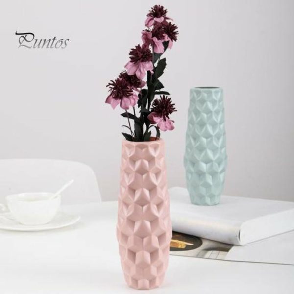 Vases |   Nordic Style Vase Modern Creative Simplicity Vase Unique Texture Smooth Edge Flower Container Desktop Decoration Vases green