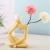 Vases |   Practical Flower Vase Easy To Clean Ceramic Human-Shaped Vases apricot