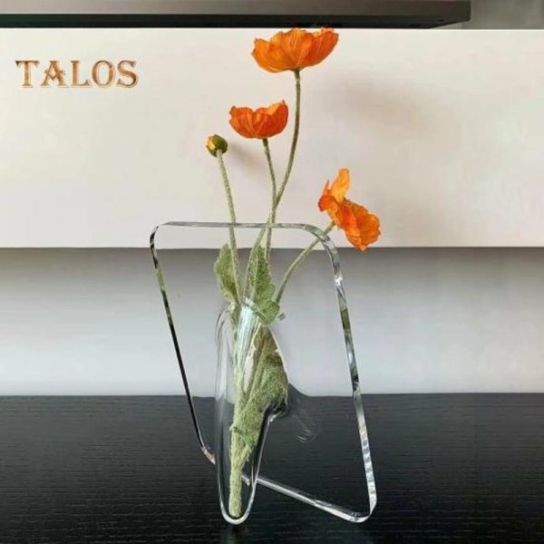 Vases |   Vase Decor Attractive Ornamental Acrylic Simplicity Flower Arrangement Flower Holder Living Room Vases blue