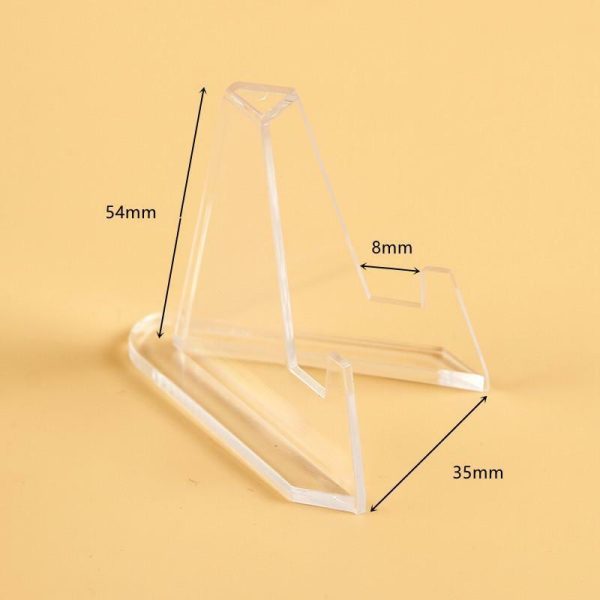 Photo Albums |   20Pcs Clear Acrylic Coin Display Stand Holders Small Easel Rack Pokemon Card Commemorative Challenge Coin Capsule Holder Support Photo Albums as the picture